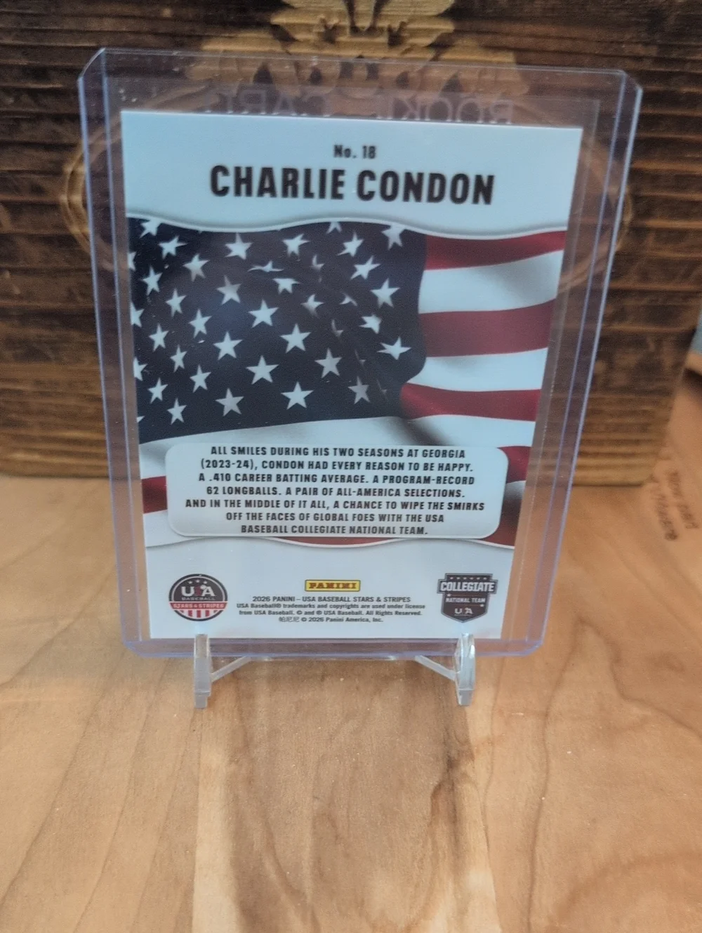 2026 Team USA Charlie Condon All-American Rookie Card Rockies